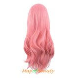 Long Curly Middle Part Synthetic Wigs Women Heat Resistant Loose Wavy Hair Wig Daily Wear Cosplay Party Halloween