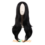 Long Curly Middle Part Synthetic Wigs Women Heat Resistant Loose Wavy Hair Wig Daily Wear Cosplay Party Halloween