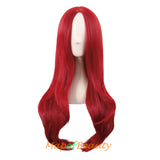 Long Curly Middle Part Synthetic Wigs Women Heat Resistant Loose Wavy Hair Wig Daily Wear Cosplay Party Halloween