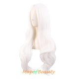 Long Curly Middle Part Synthetic Wigs Women Heat Resistant Loose Wavy Hair Wig Daily Wear Cosplay Party Halloween