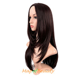 Long Layered Wigs Straight Synthetic Fiber Hair Replacement Wig For Daily Party