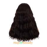 Long Curly Wavy Wig Women Middle Part Hair Replacement Synthetic Heat Resistant Fiber Daily Use Fashion Wigs