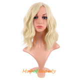 Bob Wavy Wigs Short Curly Body Wave Cosplay Anime Synthetic Hair Party Wig