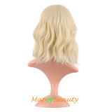 Bob Wavy Wigs Short Curly Body Wave Cosplay Anime Synthetic Hair Party Wig