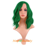 Bob Wavy Wigs Short Curly Body Wave Cosplay Anime Synthetic Hair Party Wig
