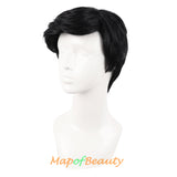 Men Short Wig Synthetic Hair Heat Resistant Handsome Cosplay Costume Hair Replacement Wig
