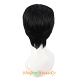 Men Short Wig Synthetic Hair Heat Resistant Handsome Cosplay Costume Hair Replacement Wig