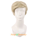 Men Short Wig Synthetic Hair Heat Resistant Handsome Cosplay Costume Hair Replacement Wig