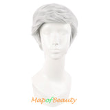 Men Short Wig Synthetic Hair Heat Resistant Handsome Cosplay Costume Hair Replacement Wig