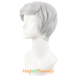 Men Short Wig Synthetic Hair Heat Resistant Handsome Cosplay Costume Hair Replacement Wig