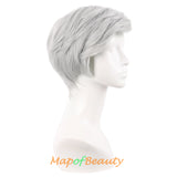 Men Short Wig Synthetic Hair Heat Resistant Handsome Cosplay Costume Hair Replacement Wig