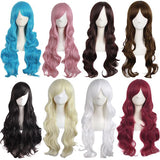 Long Wavy Curly Cosplay Wigs for Women Color Full Wig Fluffy Hair Replacement