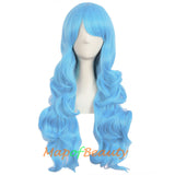 Long Wavy Curly Cosplay Wigs for Women Color Full Wig Fluffy Hair Replacement