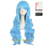 Long Wavy Curly Cosplay Wigs for Women Color Full Wig Fluffy Hair Replacement