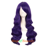 Long Wavy Curly Cosplay Wigs for Women Color Full Wig Fluffy Hair Replacement