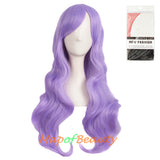 Long Wavy Curly Cosplay Wigs for Women Color Full Wig Fluffy Hair Replacement