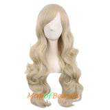 Long Wavy Curly Cosplay Wigs for Women Color Full Wig Fluffy Hair Replacement