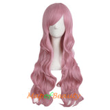 Long Wavy Curly Cosplay Wigs for Women Color Full Wig Fluffy Hair Replacement