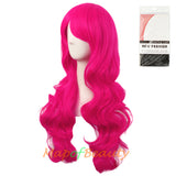 Long Wavy Curly Cosplay Wigs for Women Color Full Wig Fluffy Hair Replacement