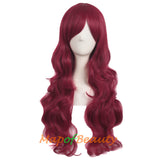 Long Wavy Curly Cosplay Wigs for Women Color Full Wig Fluffy Hair Replacement