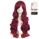 Long Wavy Curly Cosplay Wigs for Women Color Full Wig Fluffy Hair Replacement