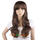 High-temperature Fiber Side Bangs Long Wave Curly Hair Cosplay Wigs