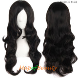 Princess  Female  Long curly  Ombre wig  Synthetic  Black