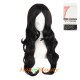 Long Deep Wave Wigs for Women Cosplay Wig Colored Synthetic Fiber Side Bangs