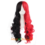 Lolita Cosplay Wigs For Women Long Wave Curly Multi Colored Three-piece Hair Ponytails Separate