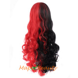 Lolita Cosplay Wigs For Women Long Wave Curly Multi Colored Three-piece Hair Ponytails Separate