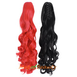 Lolita Cosplay Wigs For Women Long Wave Curly Multi Colored Three-piece Hair Ponytails Separate