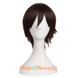 Dark Brown wigs with bangs