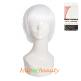 Short Cosplay Anime Wigs Curly Men's Wig Colored Black 12 Inch