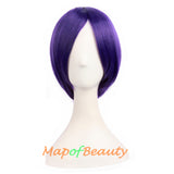 Blonde Short Straight Costume Cosplay Party Wigs for Women Men 12 Inch