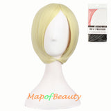 Blonde Short Straight Costume Cosplay Party Wigs for Women Men 12 Inch