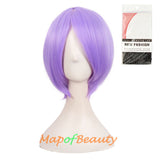 Blonde Short Straight Costume Cosplay Party Wigs for Women Men 12 Inch