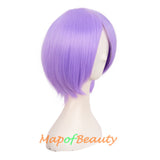 Blonde Short Straight Costume Cosplay Party Wigs for Women Men 12 Inch