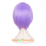 Blonde Short Straight Costume Cosplay Party Wigs for Women Men 12 Inch