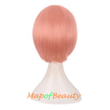 Blonde Short Straight Costume Cosplay Party Wigs for Women Men 12 Inch