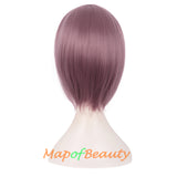 Blonde Short Straight Costume Cosplay Party Wigs for Women Men 12 Inch