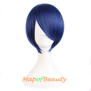 Blonde Short Straight Costume Cosplay Party Wigs for Women Men 12 Inch