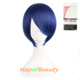 Blonde Short Straight Costume Cosplay Party Wigs for Women Men 12 Inch