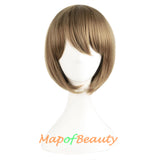 Blonde Short Straight Costume Cosplay Party Wigs for Women Men 12 Inch