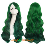 Ombre Wig Synthetic Long Curly Multi Colored Costume Party Cosplay Wigs for Women