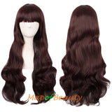 Ombre Wig Synthetic Long Curly Multi Colored Costume Party Cosplay Wigs for Women