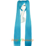 Lolita Hatsune Miku Three-piece Cosplay Wigs Ponytail Claw Clip Lovely Girls Women Long Straight Hair Heat Resistant Ginger