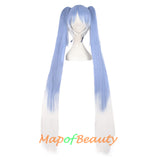 Lolita Hatsune Miku Three-piece Cosplay Wigs Ponytail Claw Clip Lovely Girls Women Long Straight Hair Heat Resistant Ginger