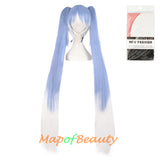 Lolita Hatsune Miku Three-piece Cosplay Wigs Ponytail Claw Clip Lovely Girls Women Long Straight Hair Heat Resistant Ginger