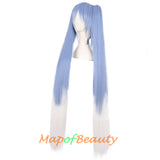 Lolita Hatsune Miku Three-piece Cosplay Wigs Ponytail Claw Clip Lovely Girls Women Long Straight Hair Heat Resistant Ginger