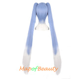 Lolita Hatsune Miku Three-piece Cosplay Wigs Ponytail Claw Clip Lovely Girls Women Long Straight Hair Heat Resistant Ginger